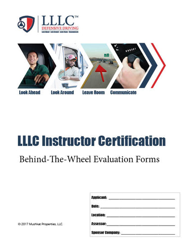 Instructor Certification Evaluation Form  (Master Instructors Only)