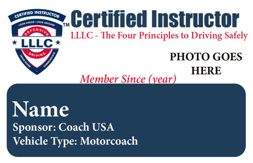 Certified Instructor ID wallet card